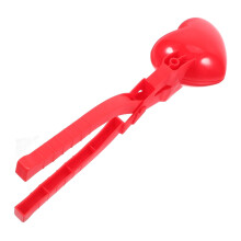 Heart Shape Ice Ball Maker Clip Portable Lightweight Clamp Tool With Handle Smooth Surface Rice Ball Making Snow Kit