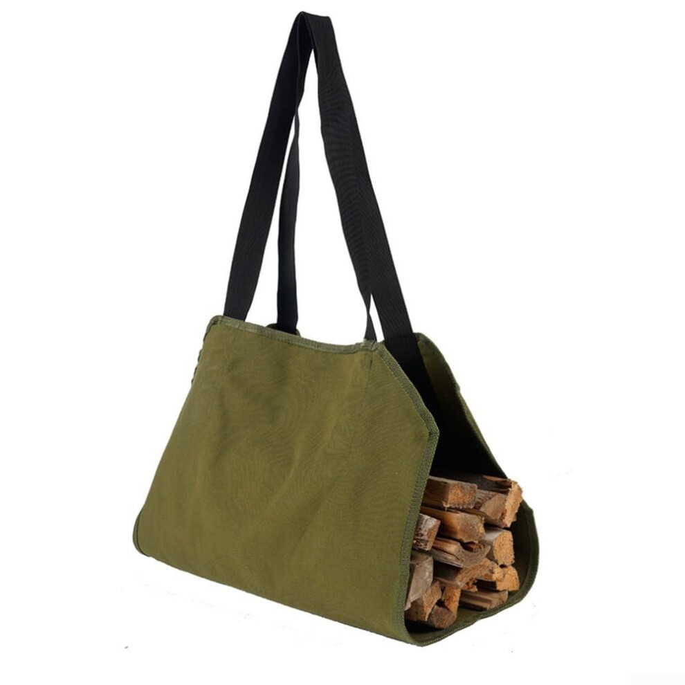Premium Canvas Log Carrier Heavy Duty Stain Resistant Long Lasting Green For Firewood-image-OPC-PKHDP6M-NEW