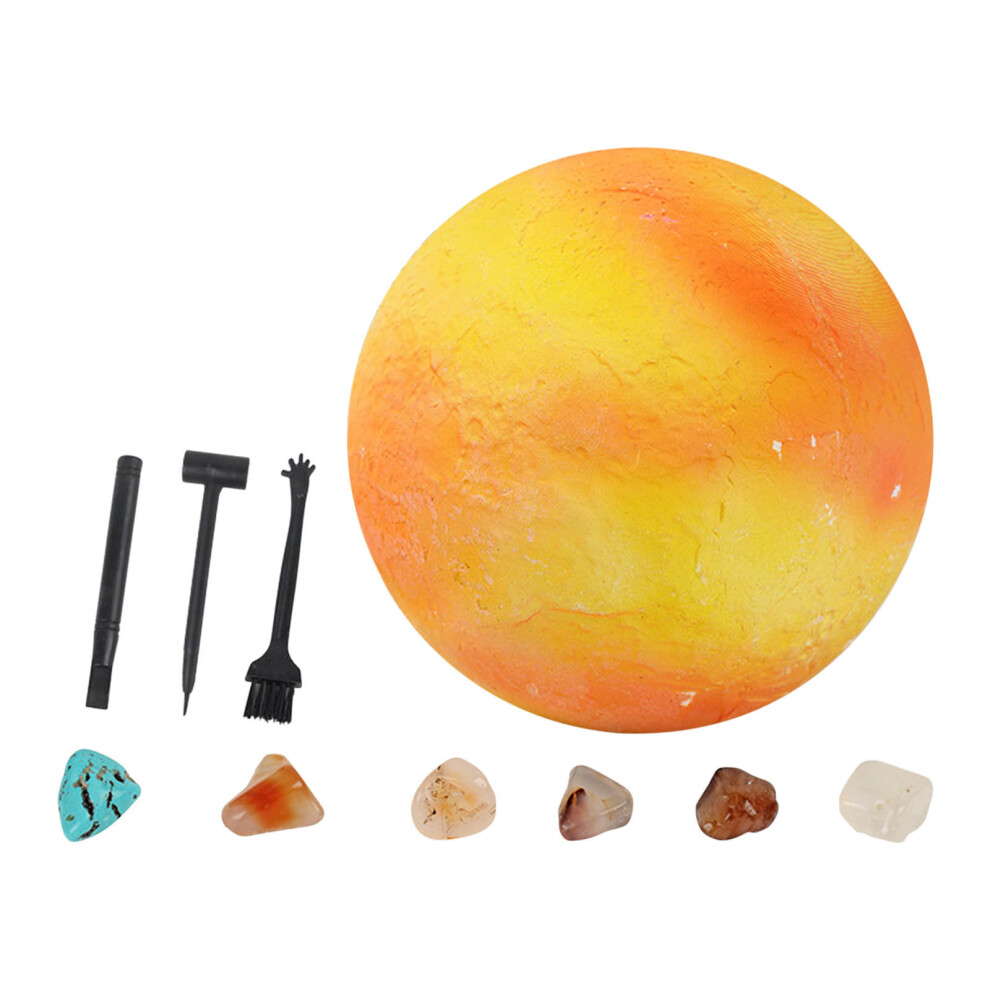 (Multi-color) Children's Archaeological Excavation Stone The Eight Planets Of The Solar System Toy-image-OPC-PKHDPXV-NEW
