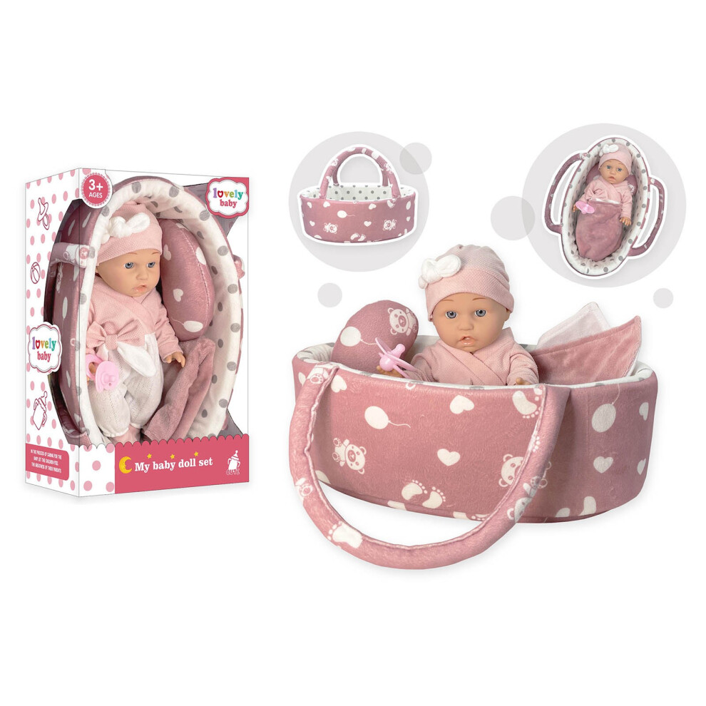 (Pink) Soothing Doll Vinyl 12 Inch Doll Play Toy-image-OPC-PKHDQDY-NEW