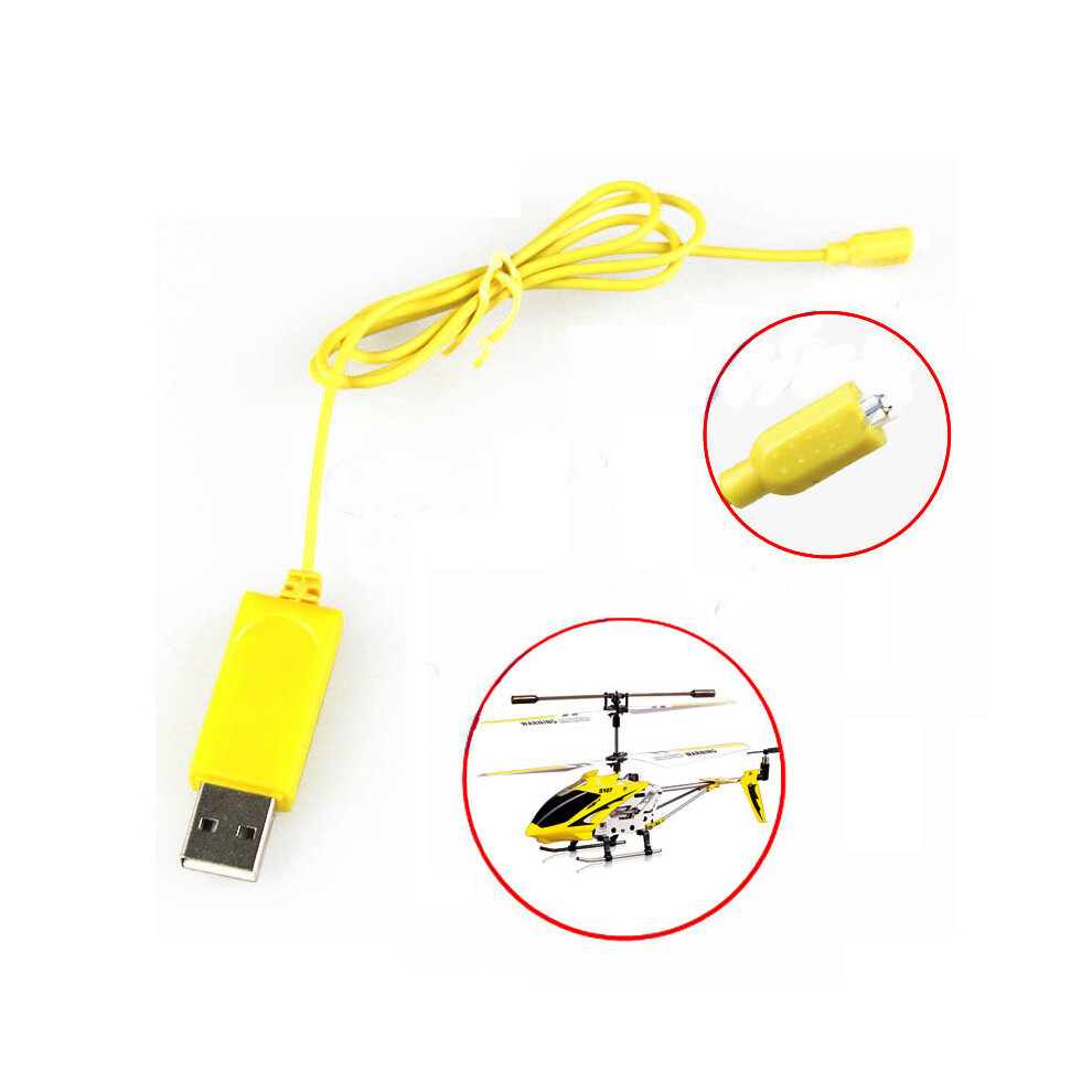 (Yellow) RC Helicopter Syma S107 S105 USB Mini Charger Charging Cable Parts-image-OPC-PKHDRBN-NEW