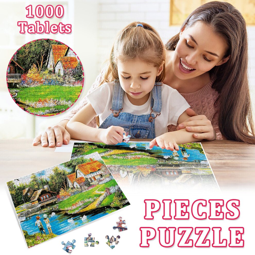 (Multi-color) 1000 Large Adult And Children's Puzzle Festival Gift Virtual Puzzle Christmas-image-OPC-PKHDT5Q-NEW