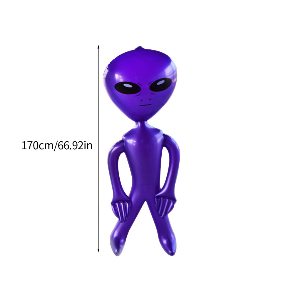(Purple) Pvc Inflatable Alien Figurine Halloween Bar Decoration Advertising Props Alien Purple