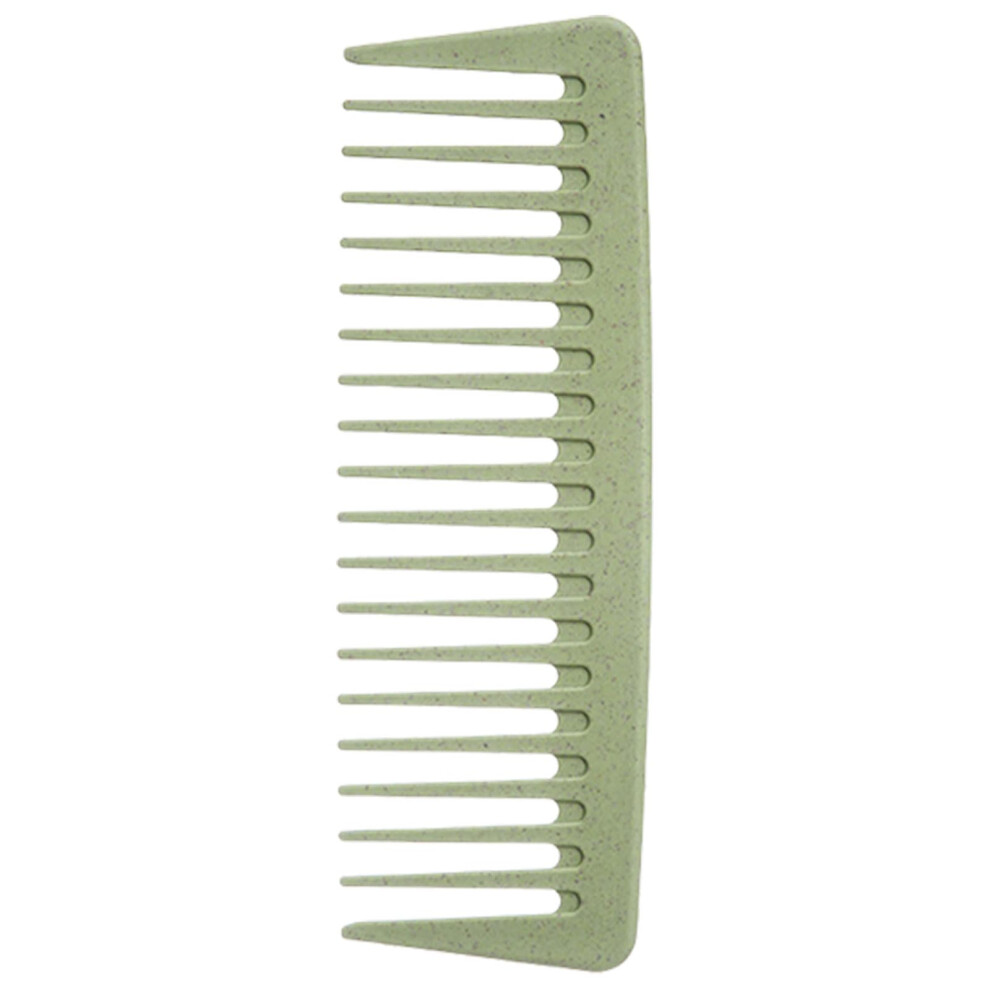 Green Detangling Comb With Wide Teeth Unisex Hair Care And Hairstyling Accessory