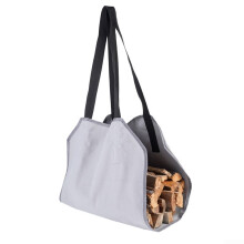 Premium Canvas Log Carrier Heavy Duty Stain Resistant Long Lasting Gray