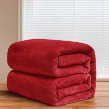 (Single, Red) ThicK Warm Super Soft Large Blanket Faux Fur Fleece Bed ALL Size UK