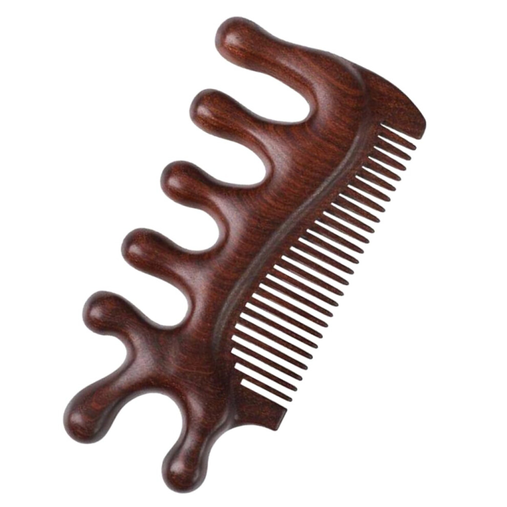 Unisex Sandalwood Wooden Massage Comb For Scalp Detangling And Hair Care, Durable Multi-Tool Scraping Tool, Travel Gift