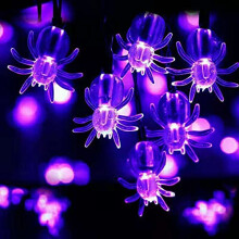 Halloween Lights 40 LED String Lights, 19.7 Ft Purple Battery Operated, Waterproof For Indoor Outdoor Decor