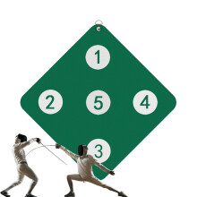 Fencing Wall Target Wall-Mounted Practice Target For Saber Training Five Bulls-Eye Dark Green