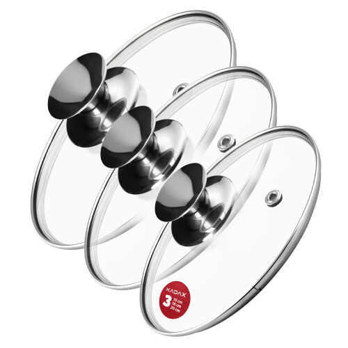 KADAX Glasdeckel-Deckelset 16/18/20 cm