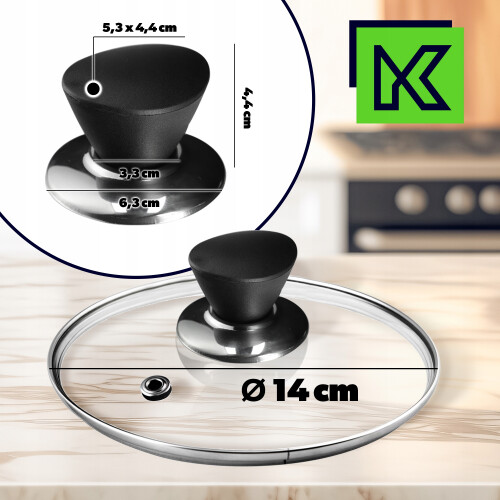 KADAX Deckel 14 cm Glasabdeckung für einen Topf 2