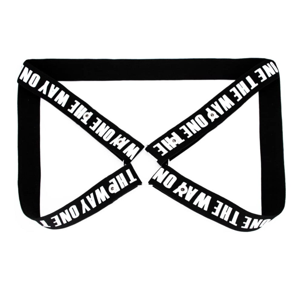 Black/White Chastity Belt Model E157 Four Way Widening Elastic Retainer Strap Anti Dislodgement Cb Lock Auxiliary Belt