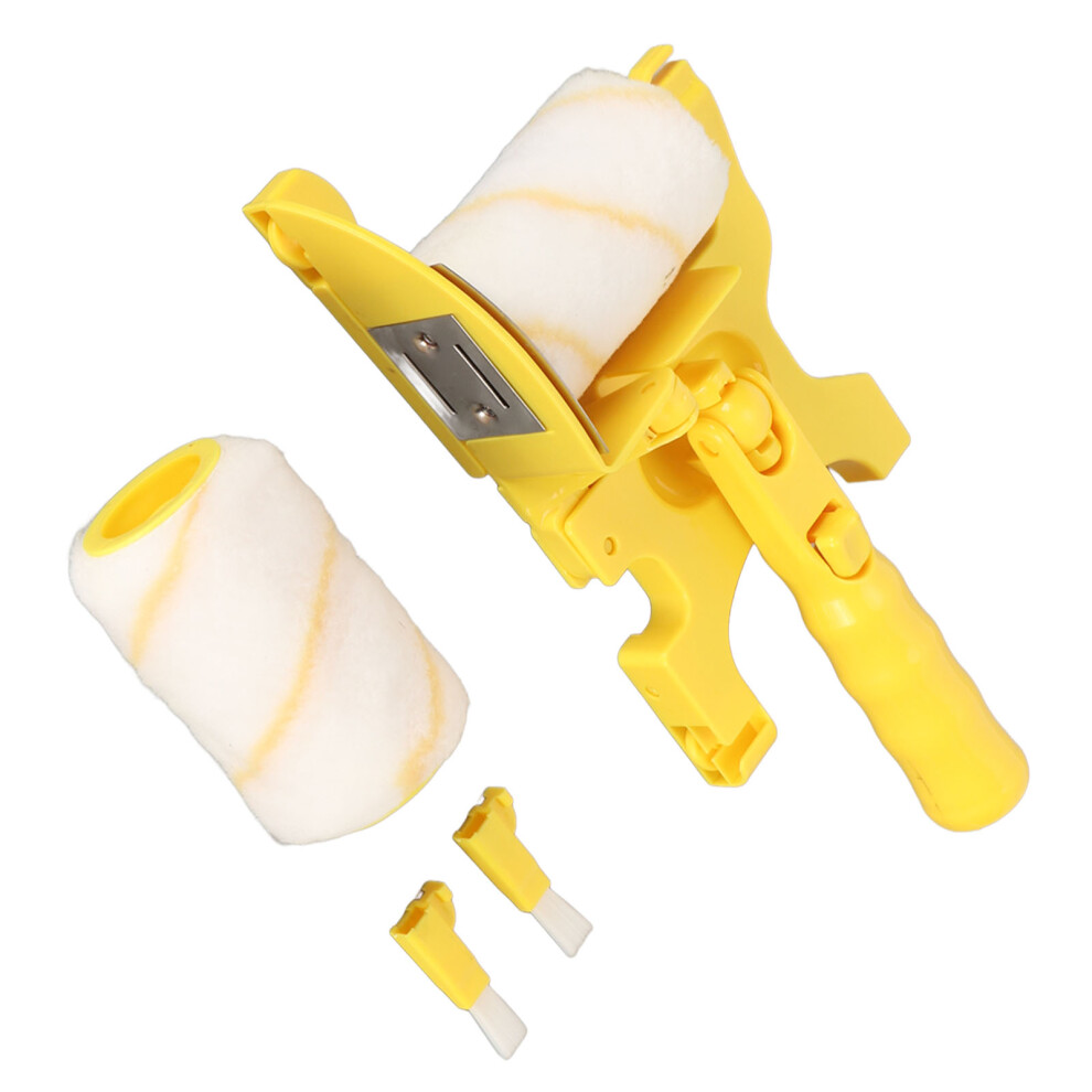 Multifunctional Handheld Paint Roller Brush With Replacement Roller, Plastic Handle 8221349826829