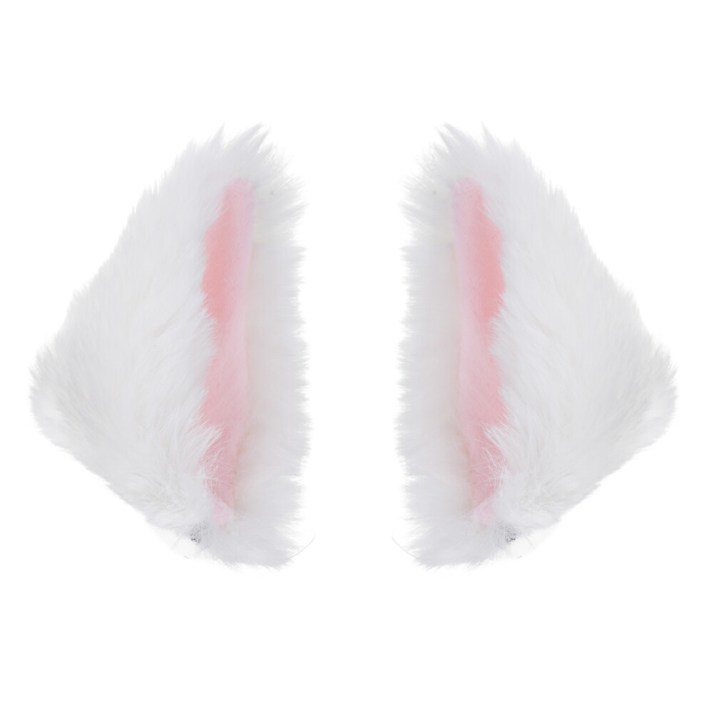 2Pcs Motorcycle Helmet Cat Ears, Cute Accessories White 8320539381787