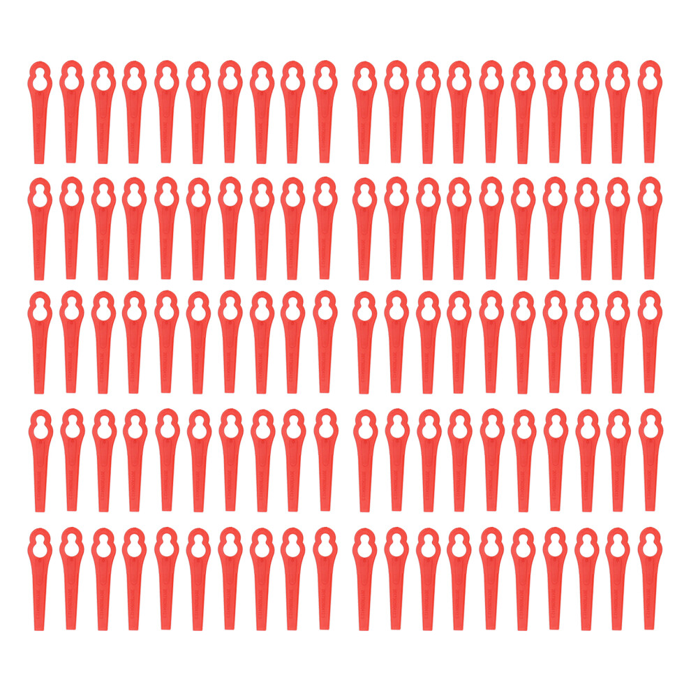100Pcs Plastic Trimming Blades Lawn Mower Gourd