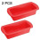 2pcs Silicone Loaf Pan Non-stick Silicone Baking Pan ,baking Pan,red 1