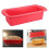 2pcs Silicone Loaf Pan Non-stick Silicone Baking Pan ,baking Pan,red 10