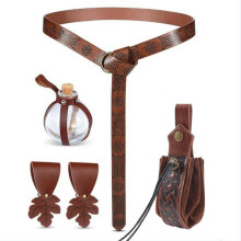 Medieval Dressingup Costume Accessory Waist Bag Belt and-brown