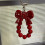 Practical Bowknot Keychain Unique Heart-Big burgundy bow bur 6