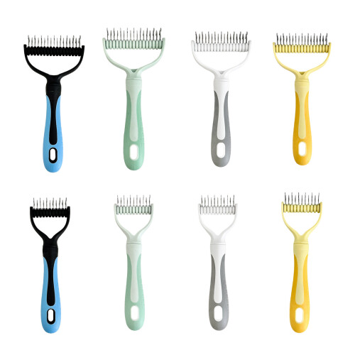 Multipurpose Pet Grooming Tool Comfortable Hair Comb-Gray small 1
