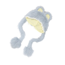 Furry Anime Ear Hat Women Daily Use Bendable Rabbits Ear-Blue