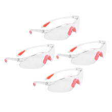 Protective Safety Glasses 4-Pack With Scratch-Resistant Lenses, Unisex Comfortable Fit For Construction, Lab And Outdoor