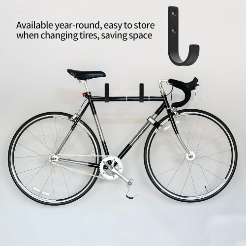 Garage Hooks 2 Pcs, 16mm Diameter Heavy-Duty Wall-Mounted Brackets for Tools, Ladders, Bikes, Storage Organization 1