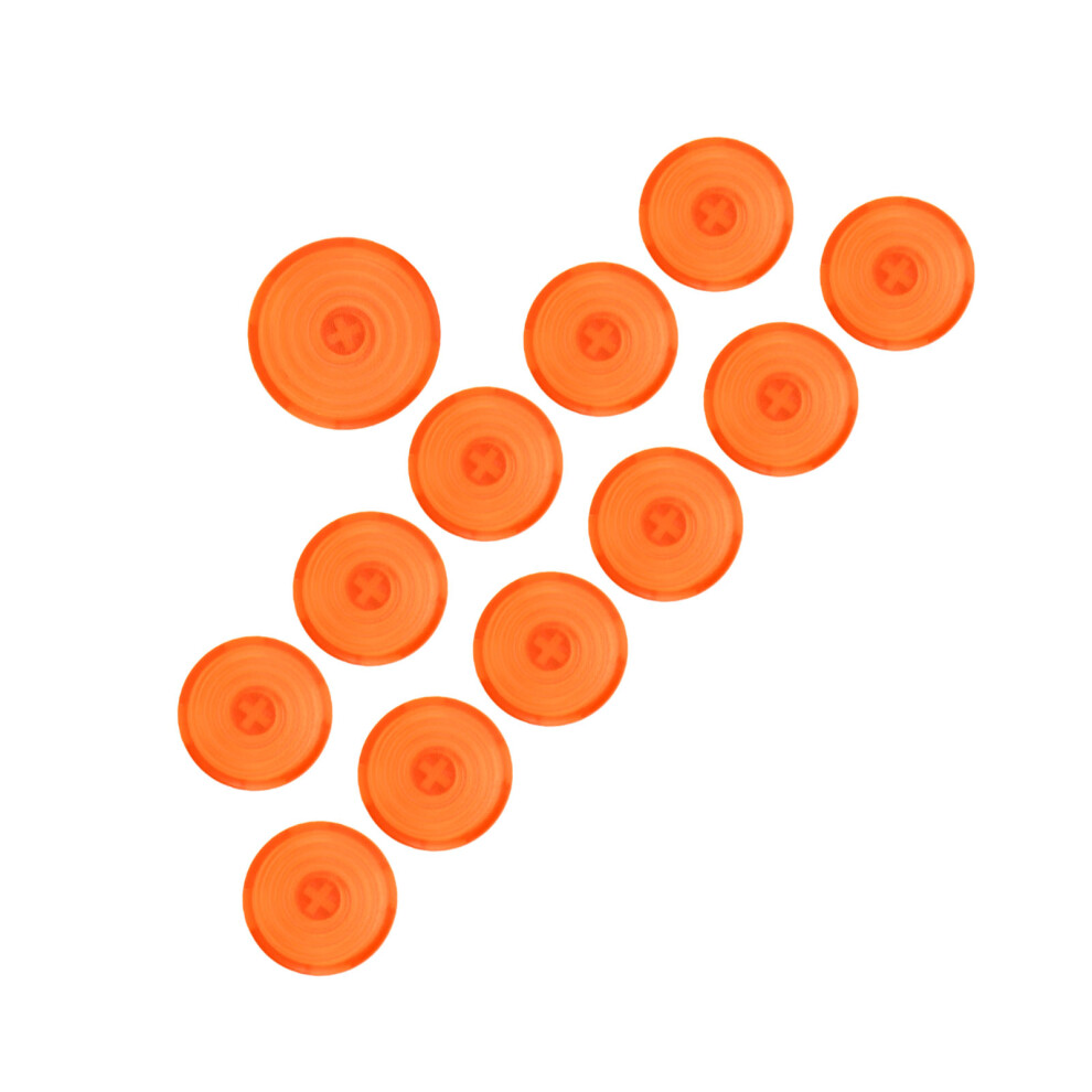 12Pcs Arcade Button Covers 20.2Mm & 25.3Mm For Cross Switches Orange 3071349845659