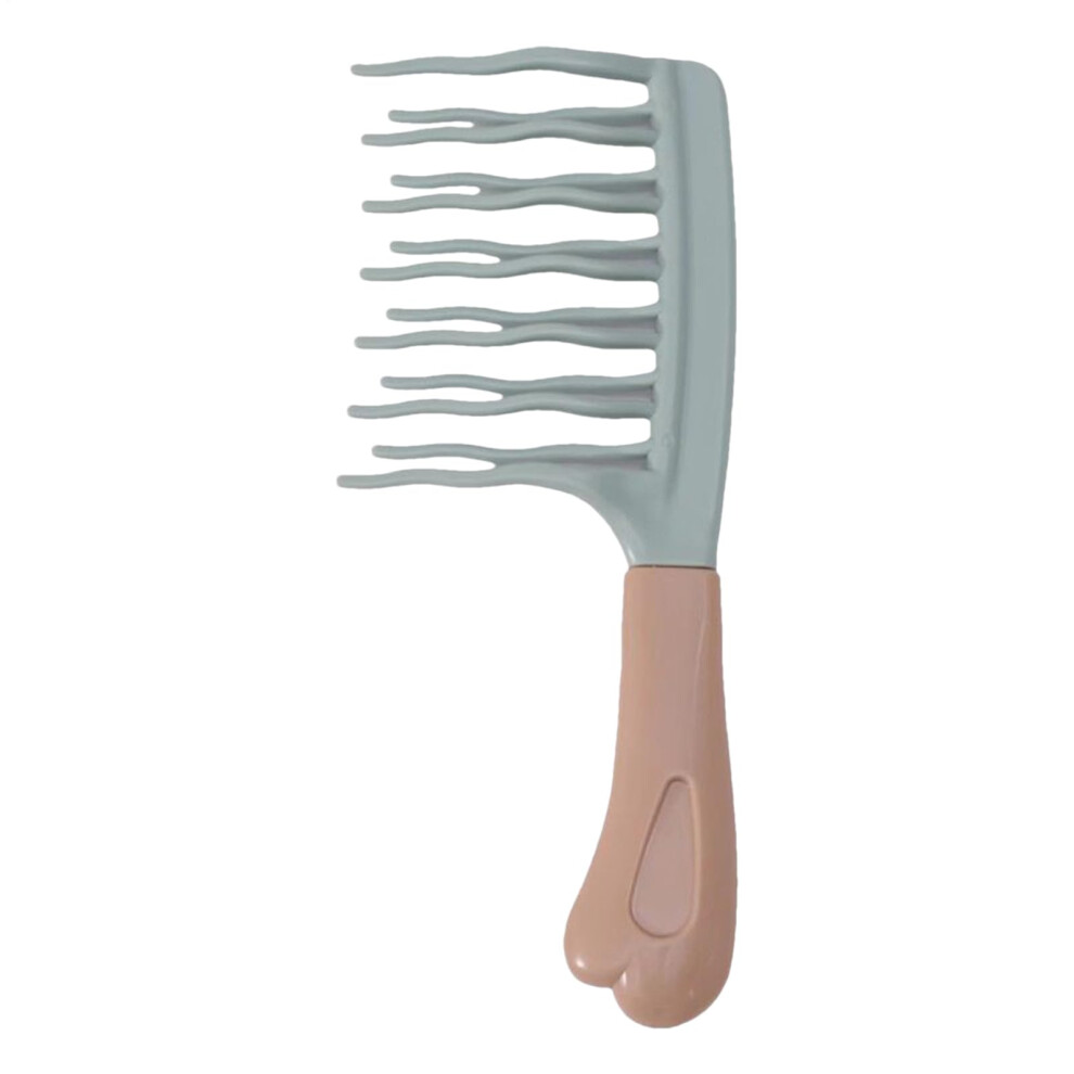 Wide Tooth Comb Detangling Wavy Tooth Hair Comb | Anti-Static Ergonomic Grooming Tool For Women & Girls, Travel Use