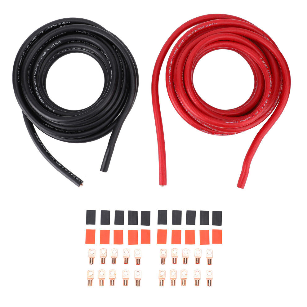 1/0 Gauge Wire 20Ft Red Black Automotive Wire 8320539382951
