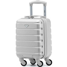 (Silver, 40x20x25cm) 40x20x25cm Ryan Air Free Small Carry On Specific Size Suitcase