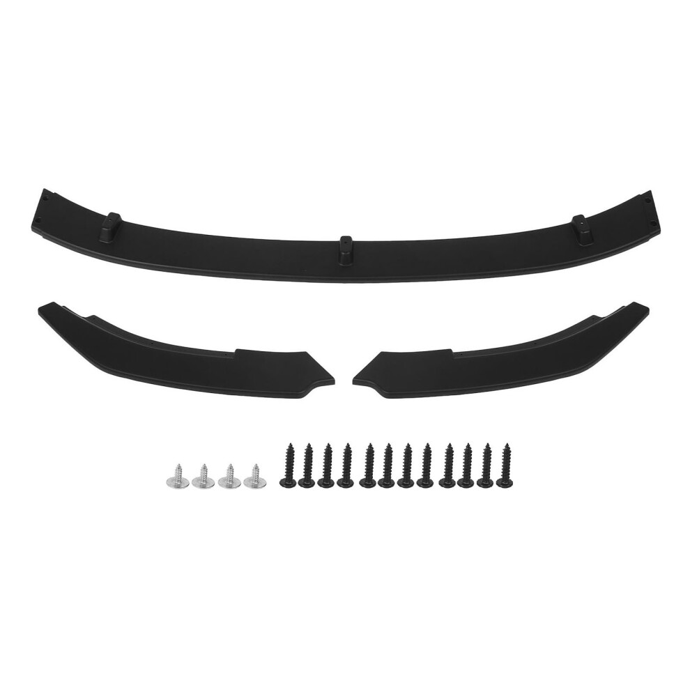 3Pcs Front Bumper Lip Splitter Kits High Strength Black 8320539383088