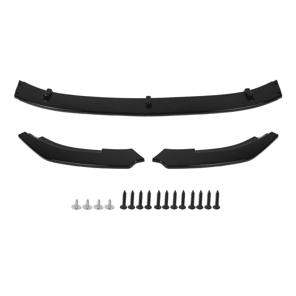 3Pcs Front Bumper Lip Splitter Kits High Strength Black 8320539383170