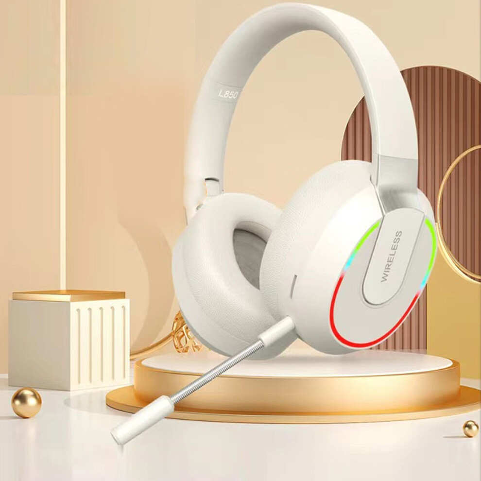 Wireless Foldable Bluetooth Gaming Headset With 400Mah Battery Beige 7641349849863