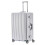 (Large 30") Flight Knight Hard Shell  Aluminium Frame, ABS Outer Check in Carry On Suitcases - Straight Vertical Lines - Silver 1
