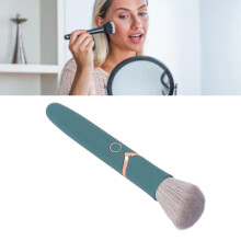 Elektrische Make-up-Bürste, 10-stufige Vibrationsstärke, 180mAh Akku, Grüner Rouge-Tool