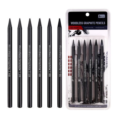 6pcs Graphite Pencils Set, High Colorization, Blending & Shading 1