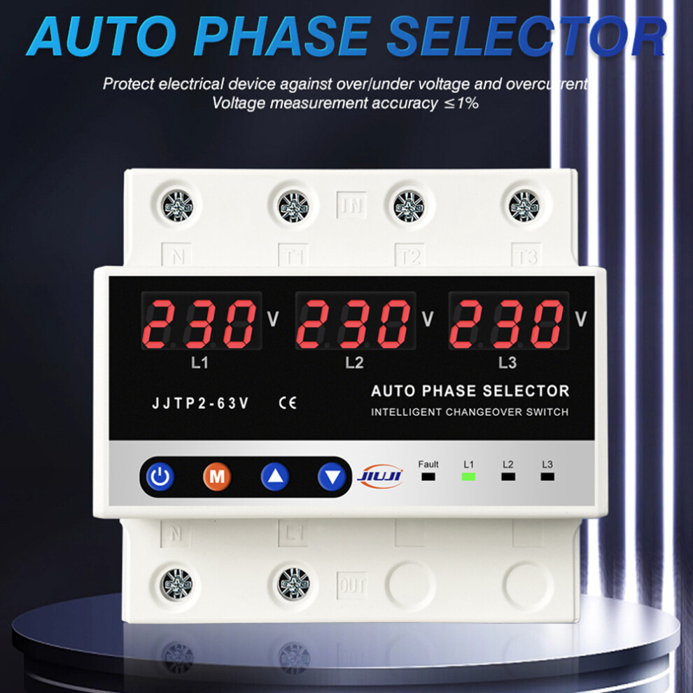 Automatic 220V Phase Switch Voltage Protector 63A / 100A, Digital Display 9321349865237