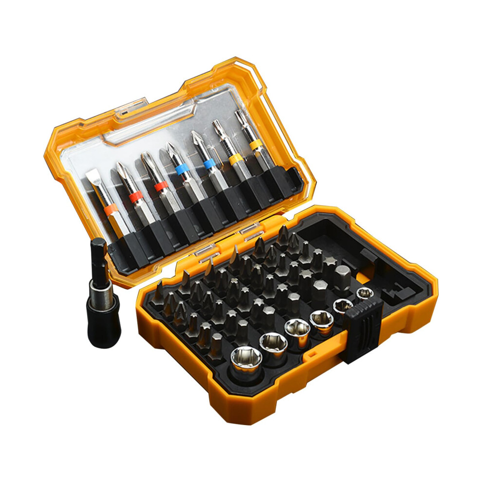 50Pc Driver Bit Kit Magnetic Extension Bit Holder For Repair Technicians And Homeowners 9393856744039