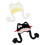 Furry Devil Ear Kitten Hat White Headwear for Women-White 3