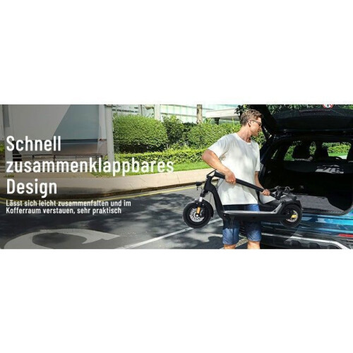 Scooter elétrico JOYOR C10E certificado ABE -- Motor 500 W - Bateria 48 V-10,4 Ah - Pneus 10 polegadas - Preto 1