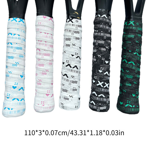 Water Absorbent Adhesive Squash Rackets Grip for-black green 2