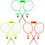 1 Pair Badminton Rackets with Balls 2 Player 3