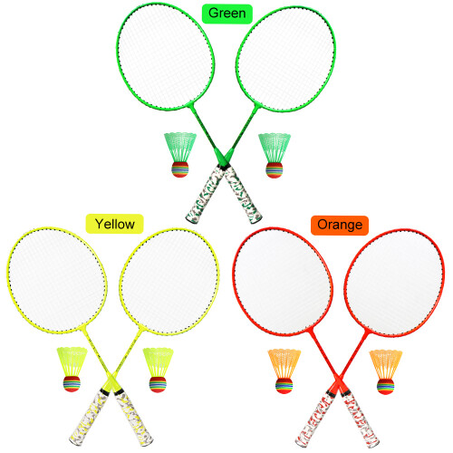 1 Pair Badminton Rackets with Balls 2 Player 2