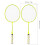 1 Pair Badminton Rackets with Balls 2 Player 5