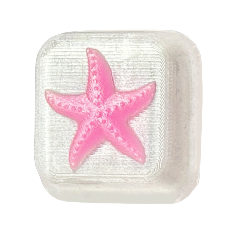 Ocean Style Resin Translucent Keycap Starfishs Drop Glues- Pink 7751000180058