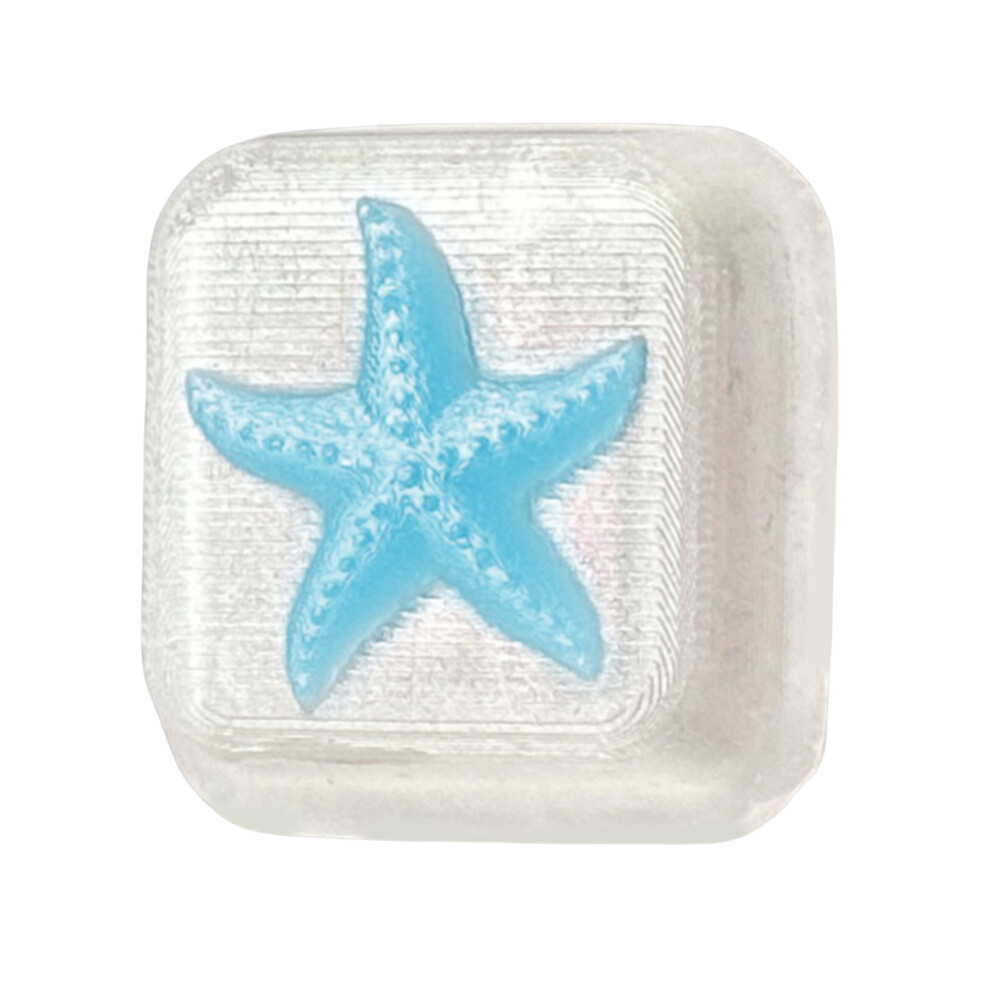 Resin Backlit Keycap Cute Starfishs Drop Glues Ocean- Light/Blue 7751000180102