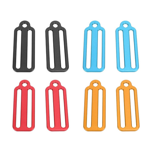 2Pcs Scubas Diving Webbing Belt Slide Stoppers Universals-Black 1