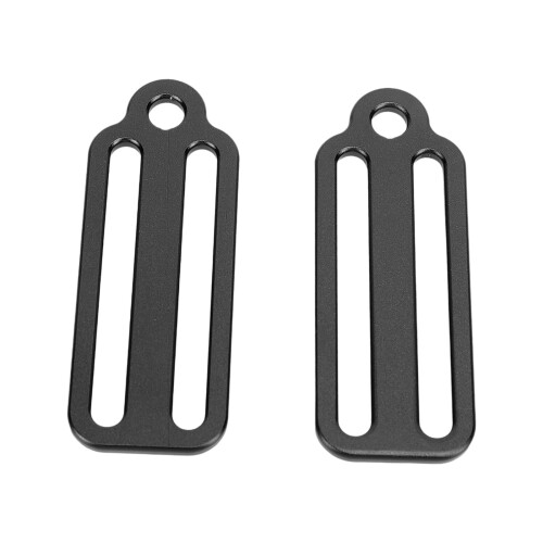 2Pcs Scubas Diving Webbing Belt Slide Stoppers Universals-Black