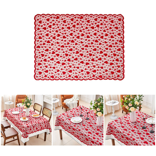 Valentine's Day Lace Heart Table Runner Wedding Dining Table-1 1